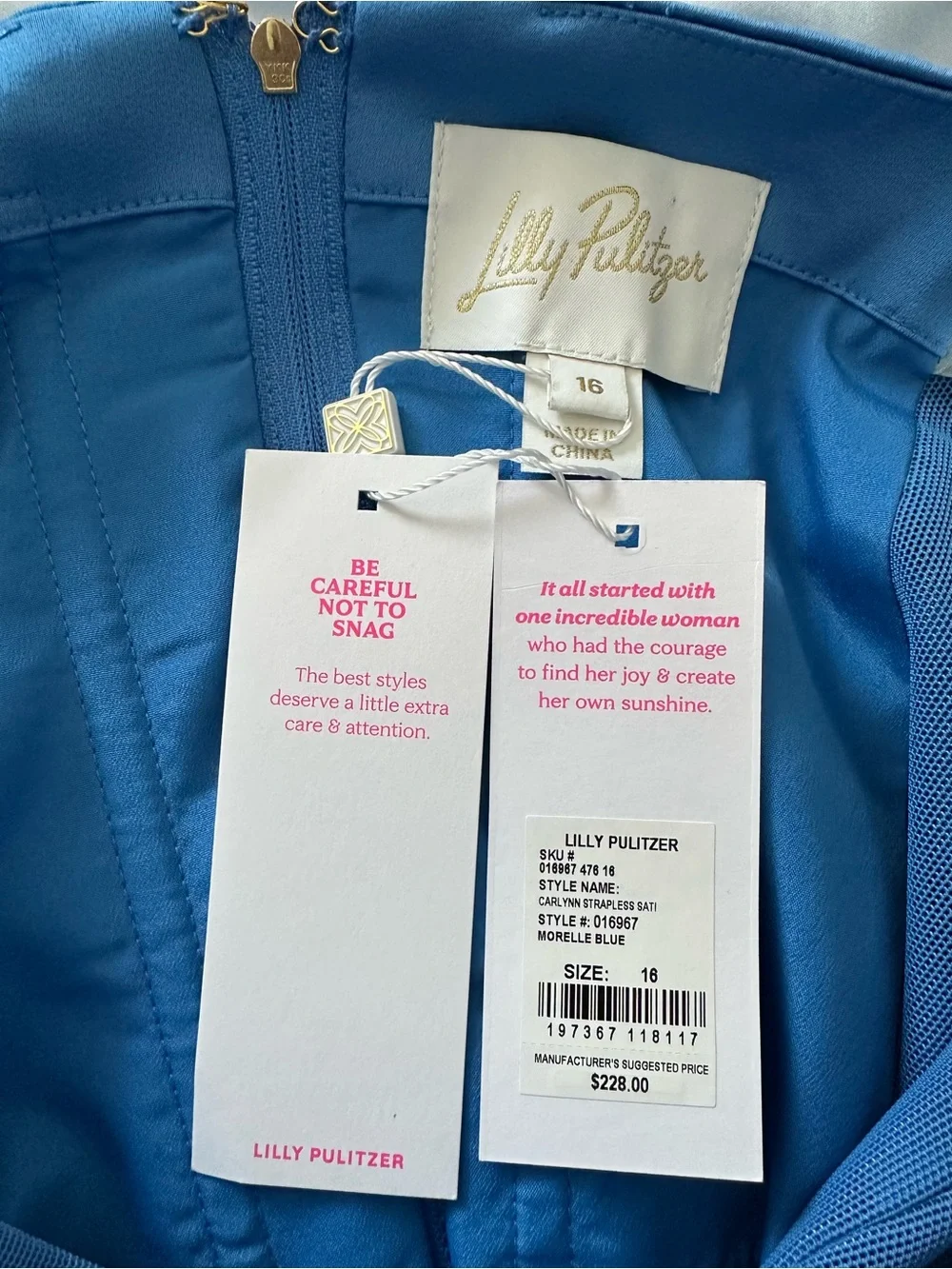 Lilly Pulitzer Carlynn Satin Bow Dress in Morelle Blue - Picture 5 of 6